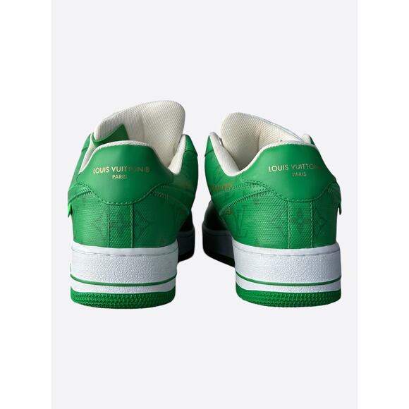 Louis Vuitton Nike Green & White Monogram Air Force 1 - Picture 4 of 8